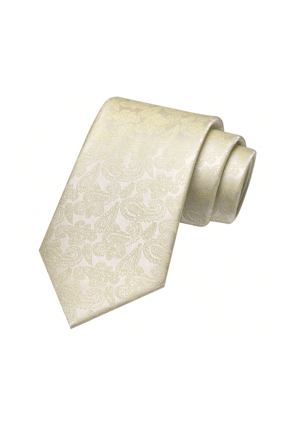 Paisley Champagne classic mens tie & pocket square set