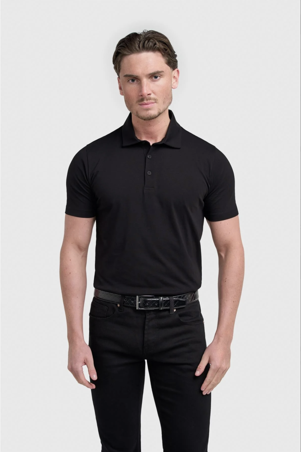 Sanchez Black cotton Polo