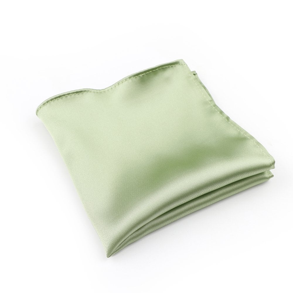 Powder green satin pocket square