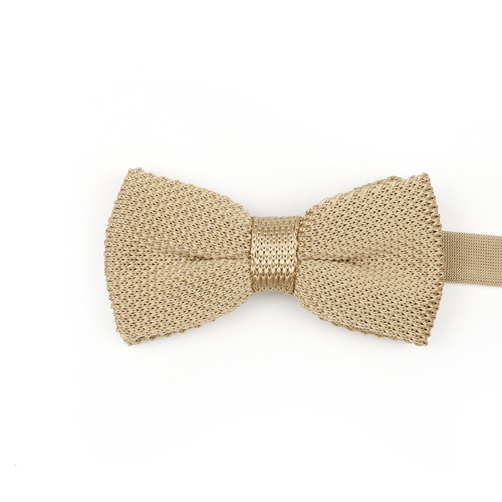 Jenson Samuel Champagne Knitted bow tie