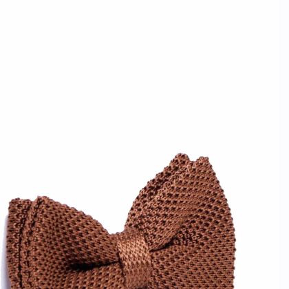 Marc Darcy Rust Knitted bow tie 