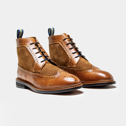 Cavani Bosworth Tan Leather Boots 