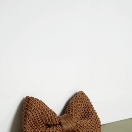 Marc Darcy Children's knitted rust bowtie 