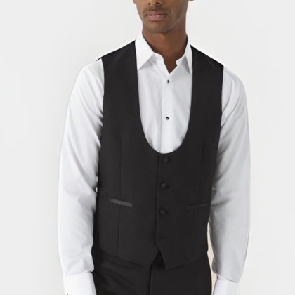 Skopes Black Sinatra Scoop Suit Waistcoat 