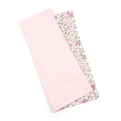 Two Tone Pastel Pink floral cotton Pocket square 