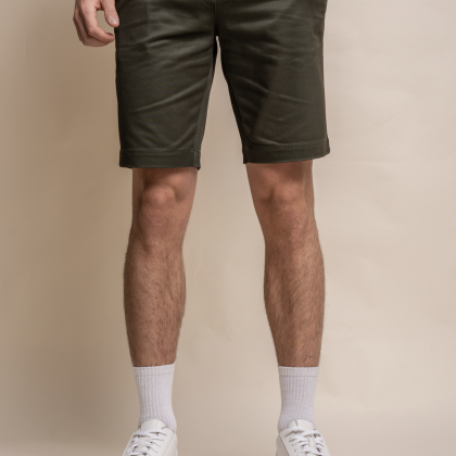 Cavani Dakota Olive Chino Shorts 