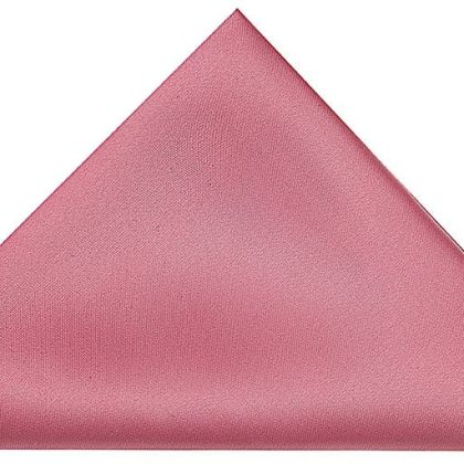Plain Dusky Pink satin pocket square