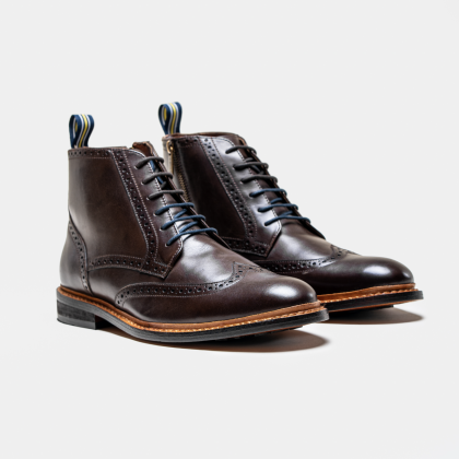 Cavani Ashmoor Leather Boots Brown 