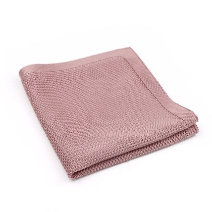 Knitted Dusky Pink Pocket Square