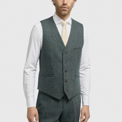 Cavani Thomas Lush Olive Waistcoat 