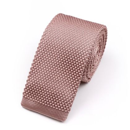 Jenson Samuel dusty pink knitted neck tie 