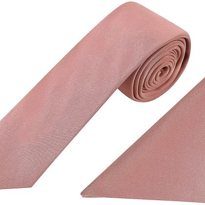 Plain pastel mulberry classic mens tie & pocket square set 