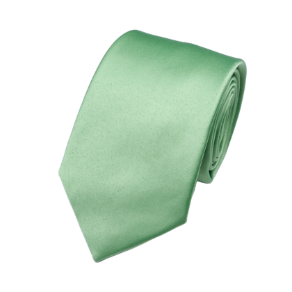 Plain Green satin classic mens tie 