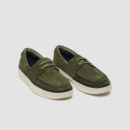 Cavani Amalfi Olive Boat shoe 
