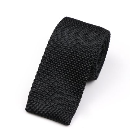 Jenson Samuel Black Knitted neck tie 