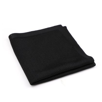 Knitted Black Pocket Square