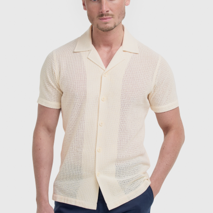 Paris Cuban Collar Shirt White 
