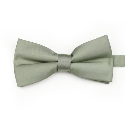 Olive green satin classic mens bow tie 