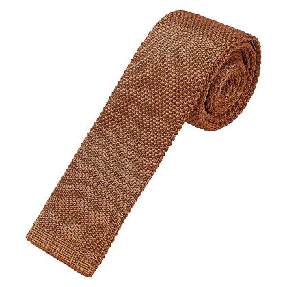Jenson Samuel Rust Knitted neck tie