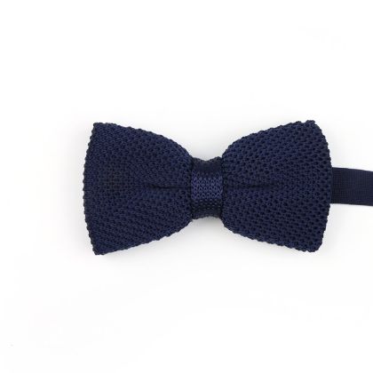 Jenson Samuel Navy Knitted bow tie 