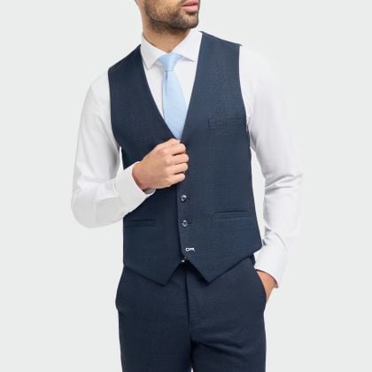 Cavani Caridi Navy Waistcoat 