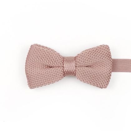 Jenson Samuel Dusky Pink Knitted bow tie 