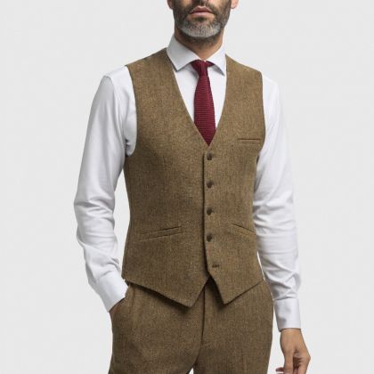 Cavani Thomas Brown Waistcoat 