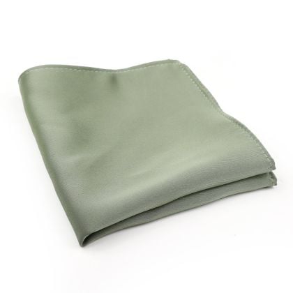 Olive green satin pocket square 