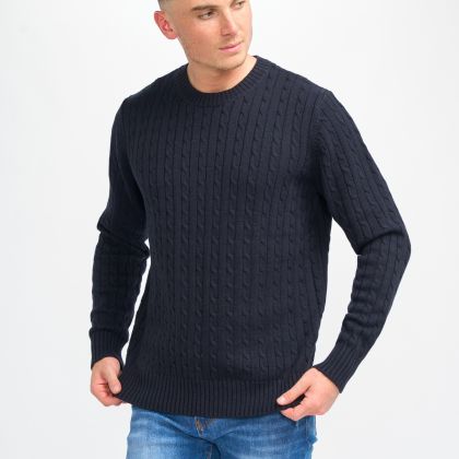 Cavani Foston Navy Cable Jumper 