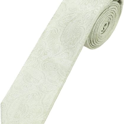 Paisley Pastel green satin classic mens tie 