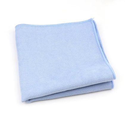 Mens Tweed Pastel Blue Woven Pocket Square 