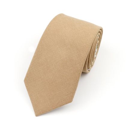 Two Tone Pastel Tan floral cotton tie 