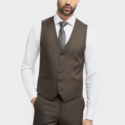 Cavani Caridi Brown Waistcoat 