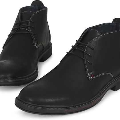 Goor Black Faux Nubuck Desert Boot 