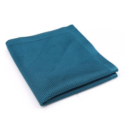 Knitted Teal Pocket Square