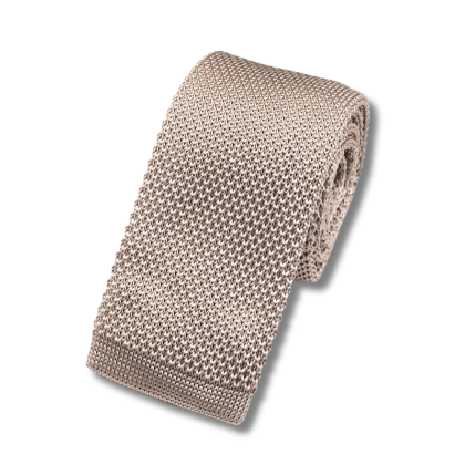 Jenson Samuel Stone Knitted neck tie 