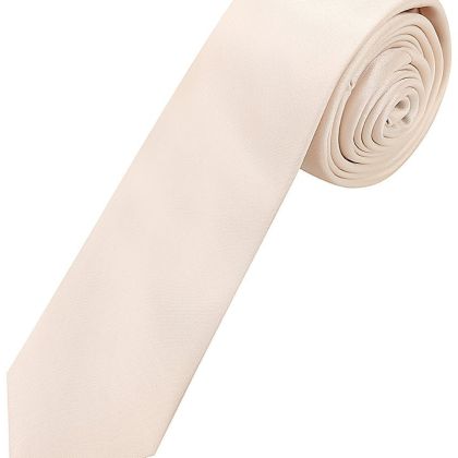 Plain Champagne satin classic mens tie 