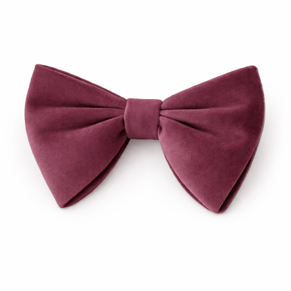 Velvet rose gold oversized mens bow tie 