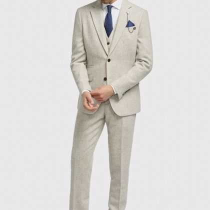Cavani Thomas Pearl Tweed Three Piece Suit 