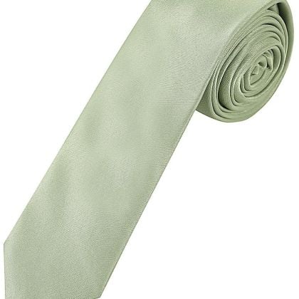 Plain Pastel green satin classic mens tie 
