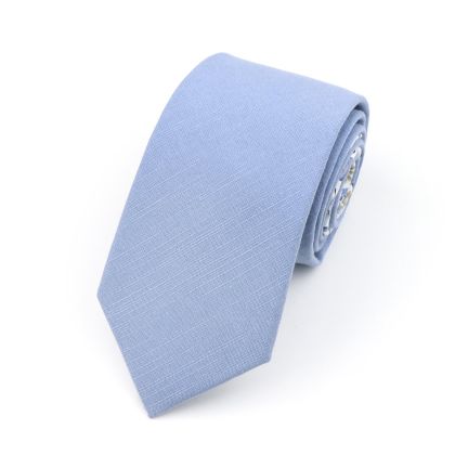 Two Tone Pastel blue floral cotton tie 