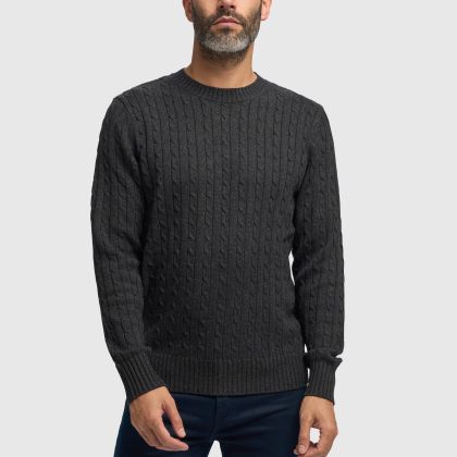 Cavani Foston Charcoal Cable Jumper 