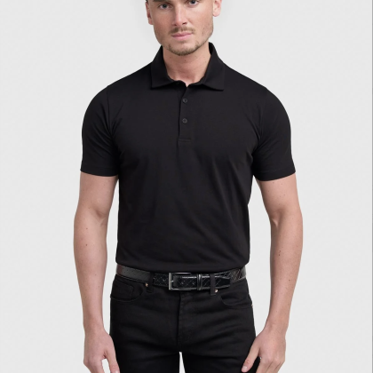 Sanchez Black cotton Polo 