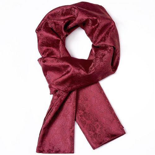 Pleated Paisley Wine Scarf Paisley Print Velvet Scarf - Purple – La Fiorentina main image 4