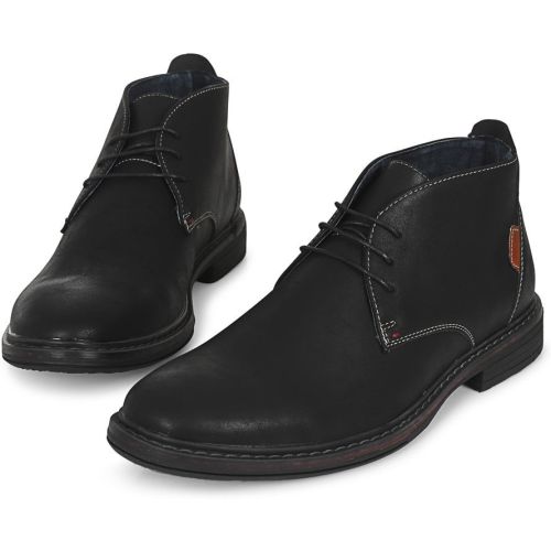 Mens Goor Black Faux Nubuck Desert Boot