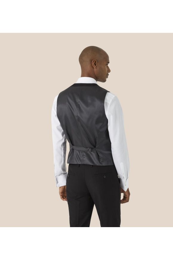 Skopes Sinatra 3-Piece Dinner Suit – Black Satin Peak Lapel
