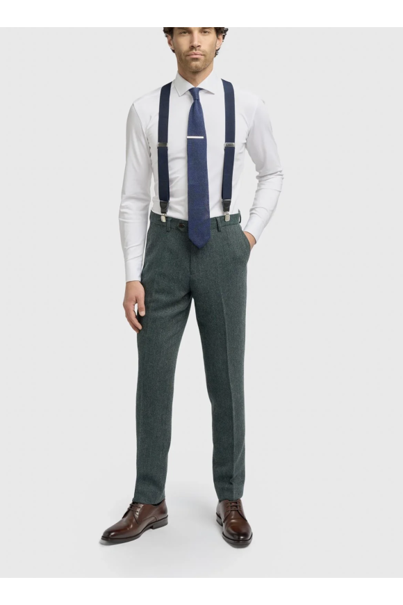 Plain Navy Braces