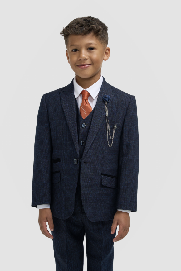 Cavani Kids Boys Caridi Navy Three piece Suit