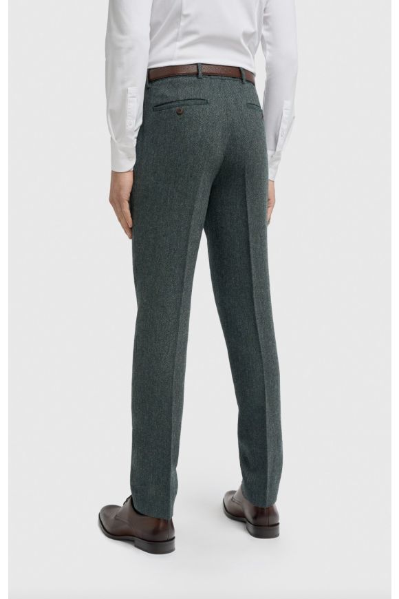 Cavani Thomas Lush Olive Tweed Three Piece Suit