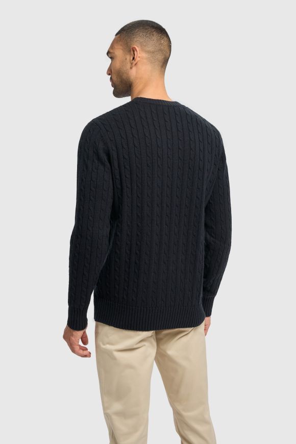 Cavani Foston Navy Cable Jumper